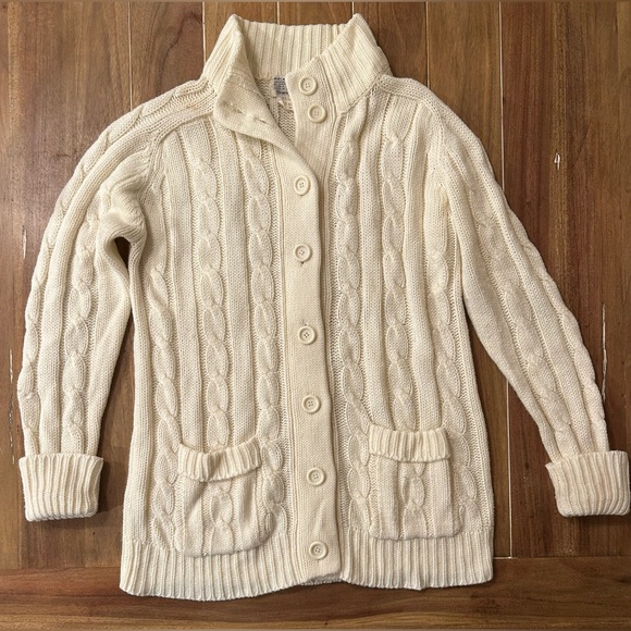 Vintage‎ Sears cableknit cardigan Medium